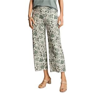 NWT J. Jill Wearever Collection Floral Wide Leg Cropped Pants Women's Small $89